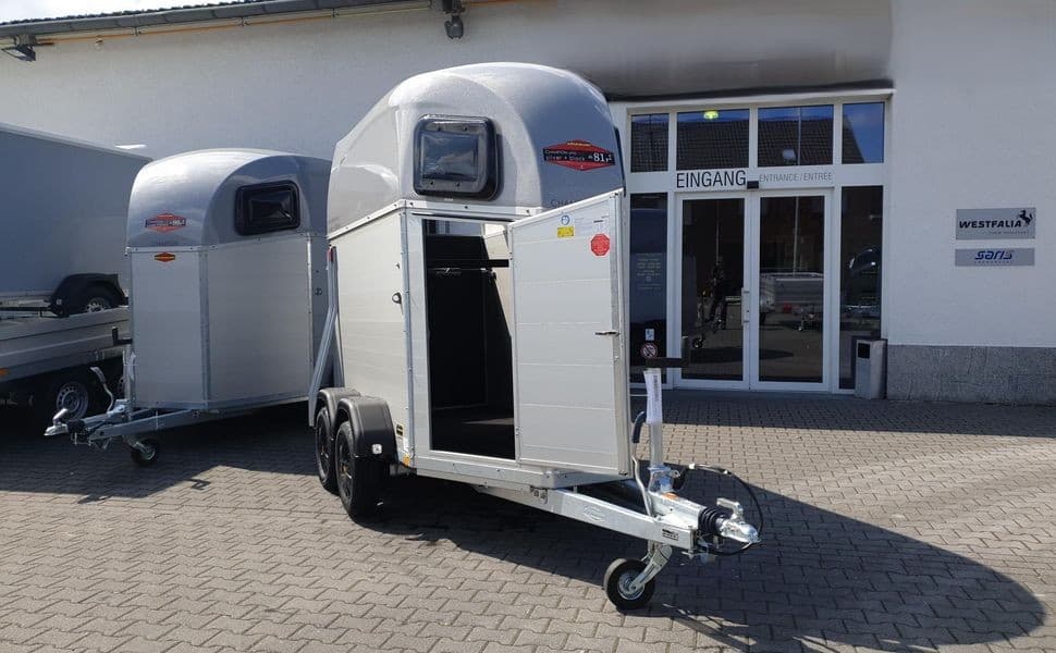 Böckmann Champion UNO Esprit Silver & Black – van aluminium 1 cheval avec toit argent – PTAC 1 600 kg