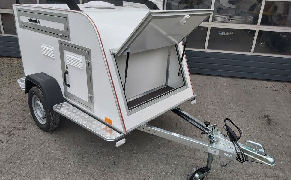 TOM DOG 3 S – remorque de transport pour chiens avec 3 compartiments 240 × 110 × 90 cm – PTAC 750 kg