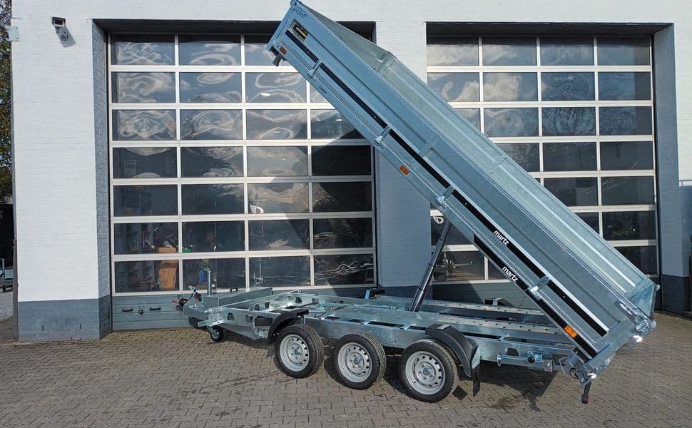 Martz Kipper 400/3 – tribenne électrique professionnelle tridem 400 × 200 × 40 cm – PTAC 3 500 kg