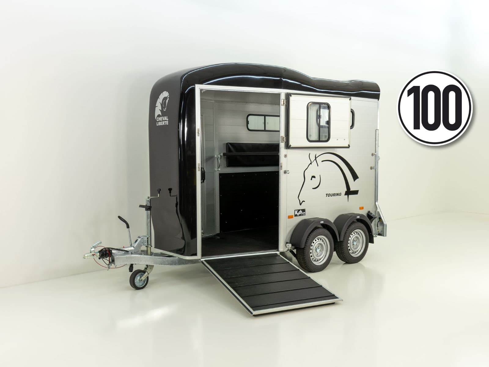 Cheval Liberte Pferdeanhänger Touring One 1,5er | Pullman-Fahrwerk | Frontausstieg | schwarz-Neu