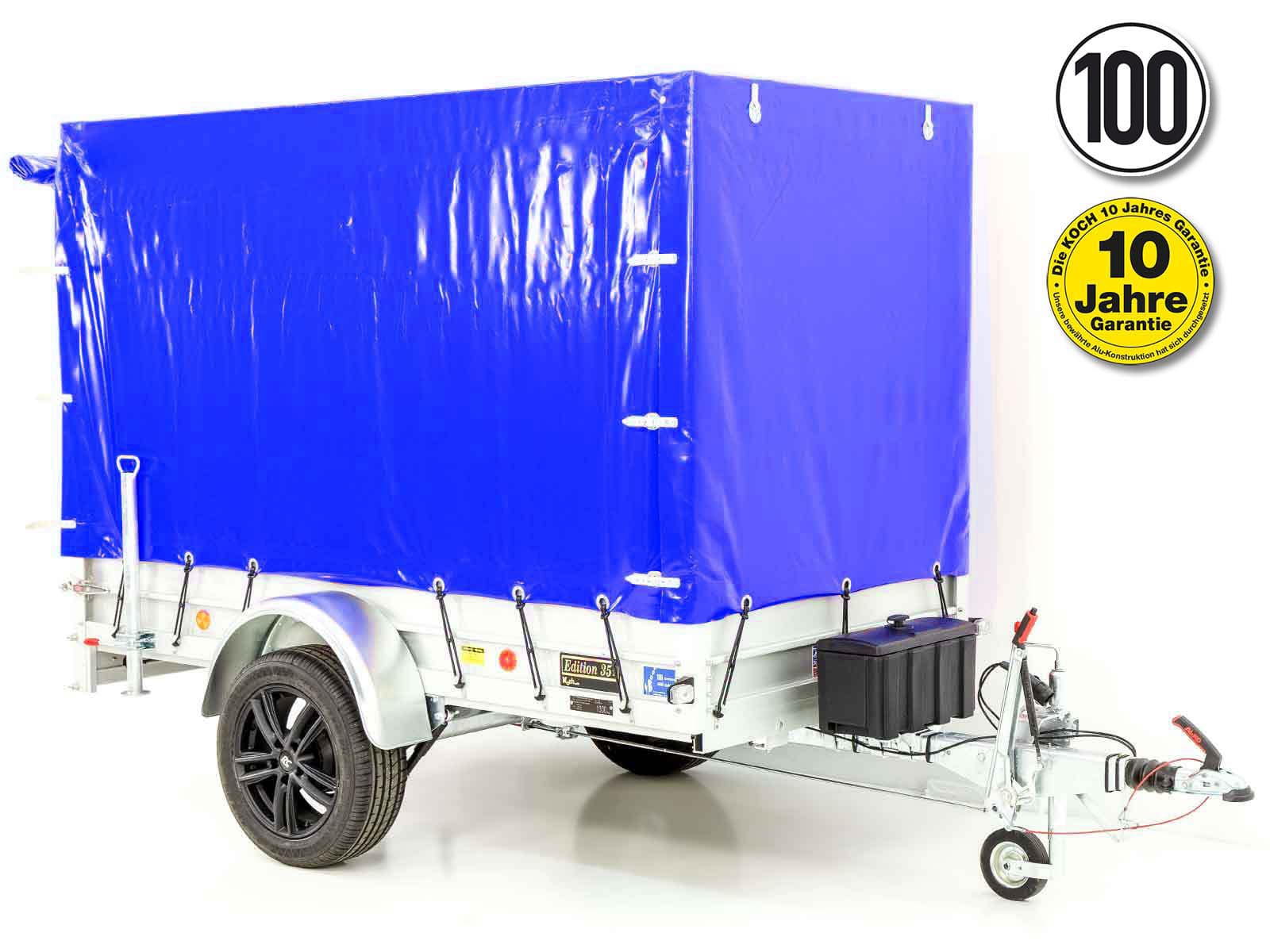 -Anhänger „Edition 35“ 125x250cm 1300kg | Typ 4.13 | Hochplane 160cm – Blau-Neu