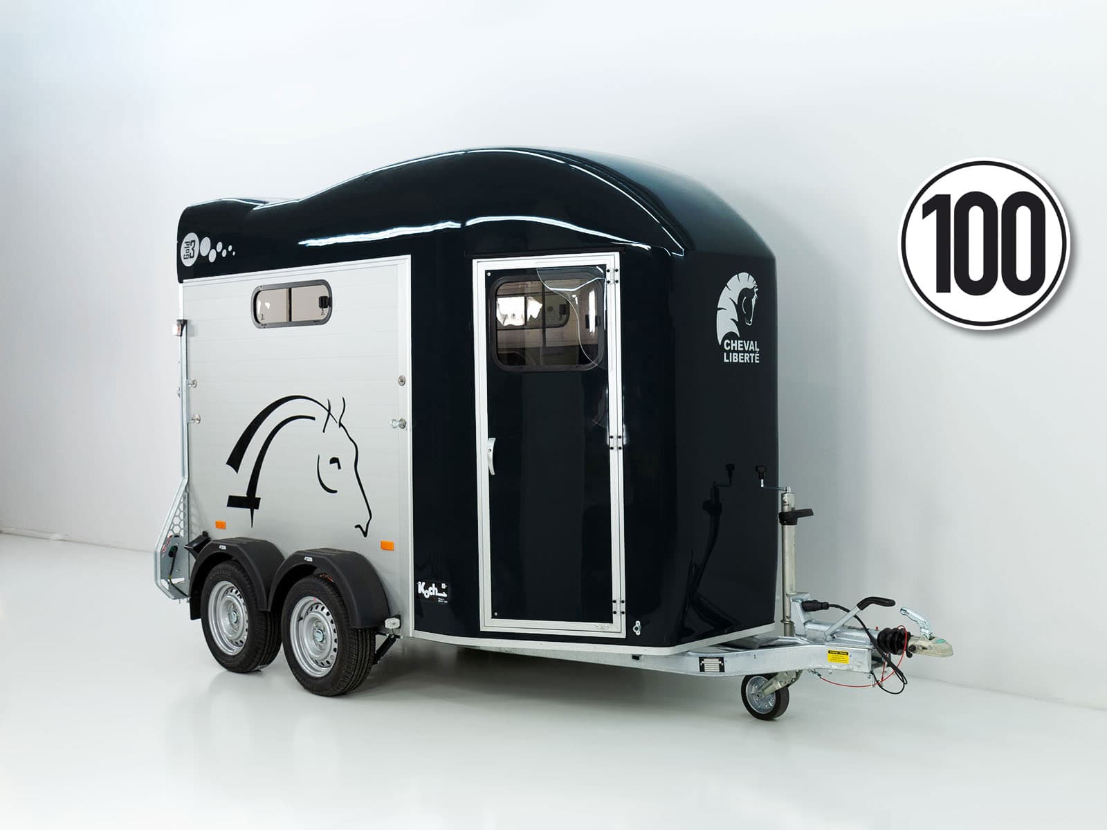 Cheval Liberte Pferdeanhänger GOLD 3 | Premium Pullman 2 | Sattelkammer | schwarz-Neu