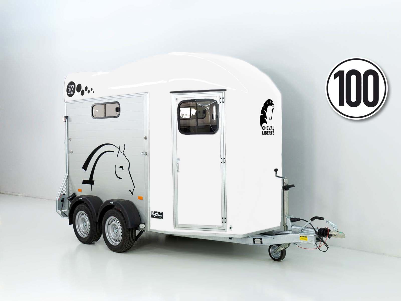 Cheval Liberte Pferdeanhänger GOLD 3 | Premium | Pullman 2 | Sattelkammer | weiß-Neu