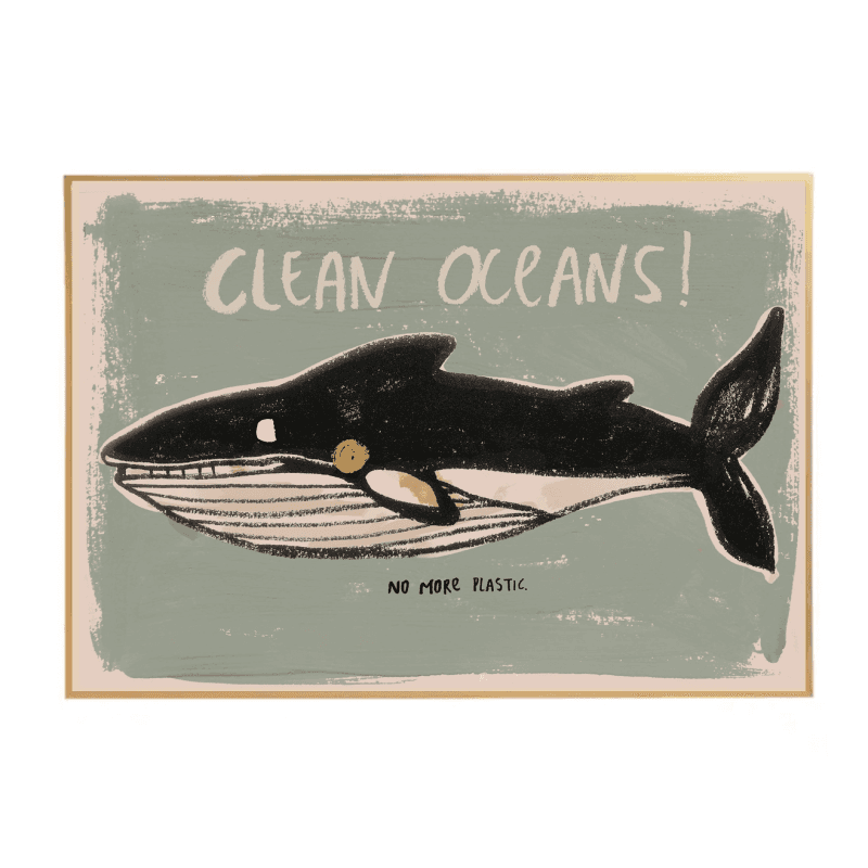 Affiche murale - ma belle baleine - studioloco