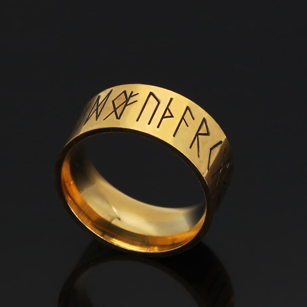 Bague Viking ancestrale doré - 9