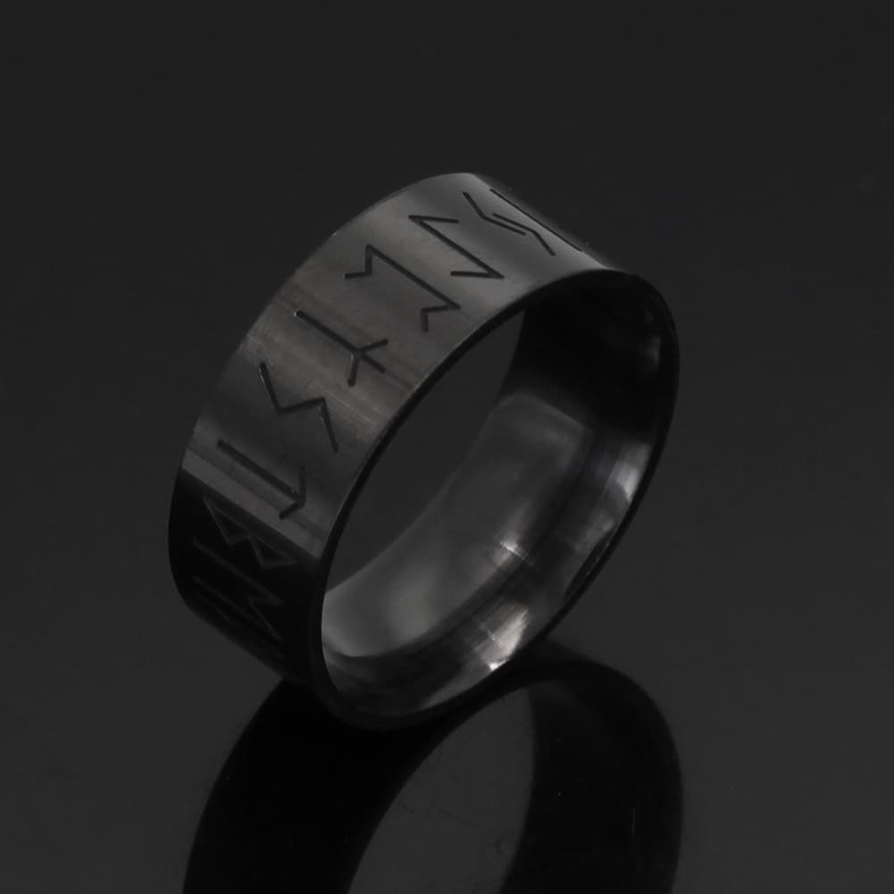 Bague Viking ancestrale noir - 13
