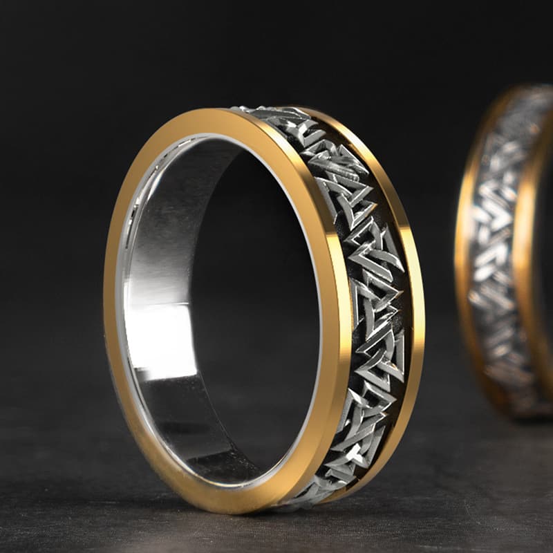 Bague Viking nordique en argent - 10