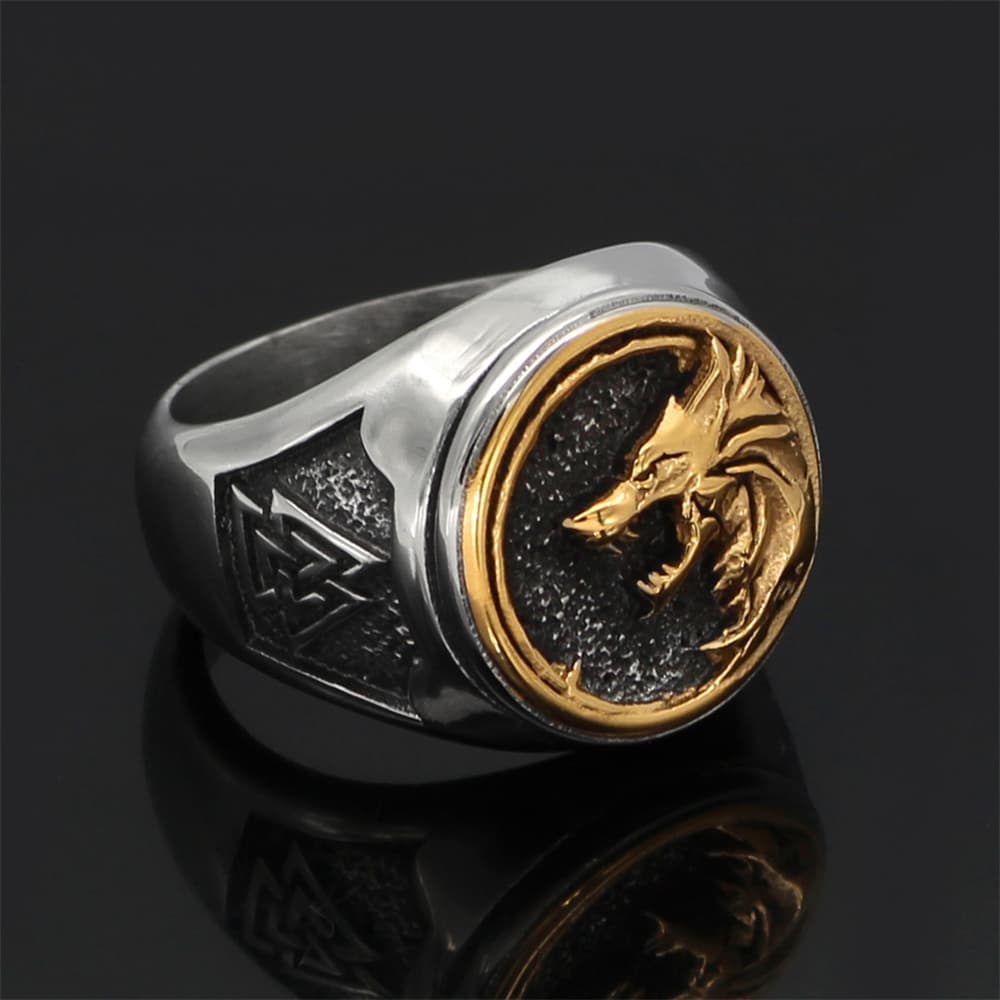 Bague viking Odin loup - 12