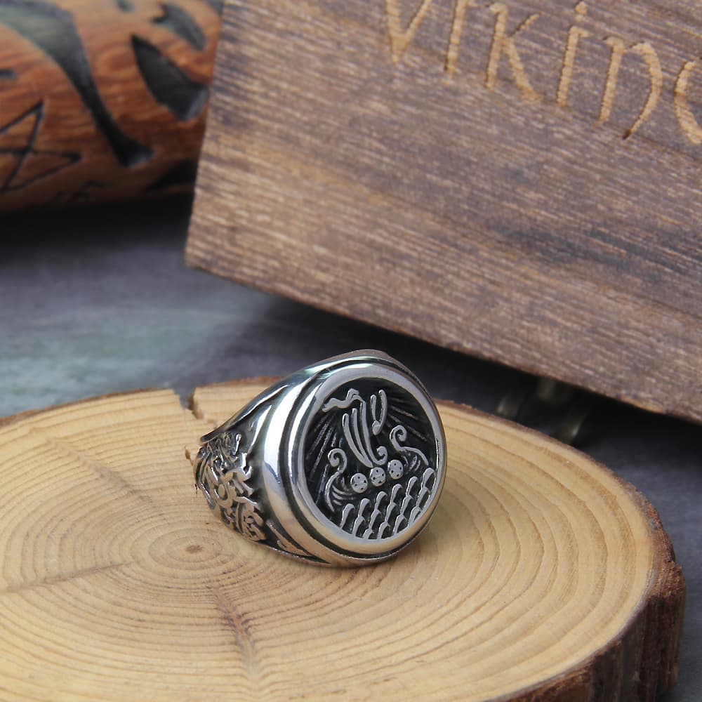 Bague viking drakkar - 12