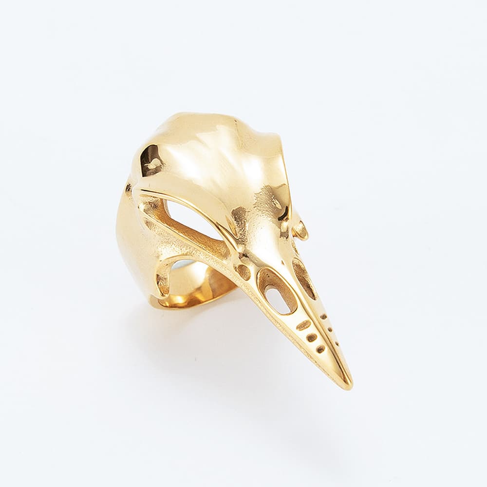 Bague viking l'Omniscience d'Odin doré - 13