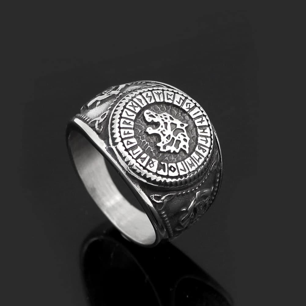 Bague viking tête de loup - 7