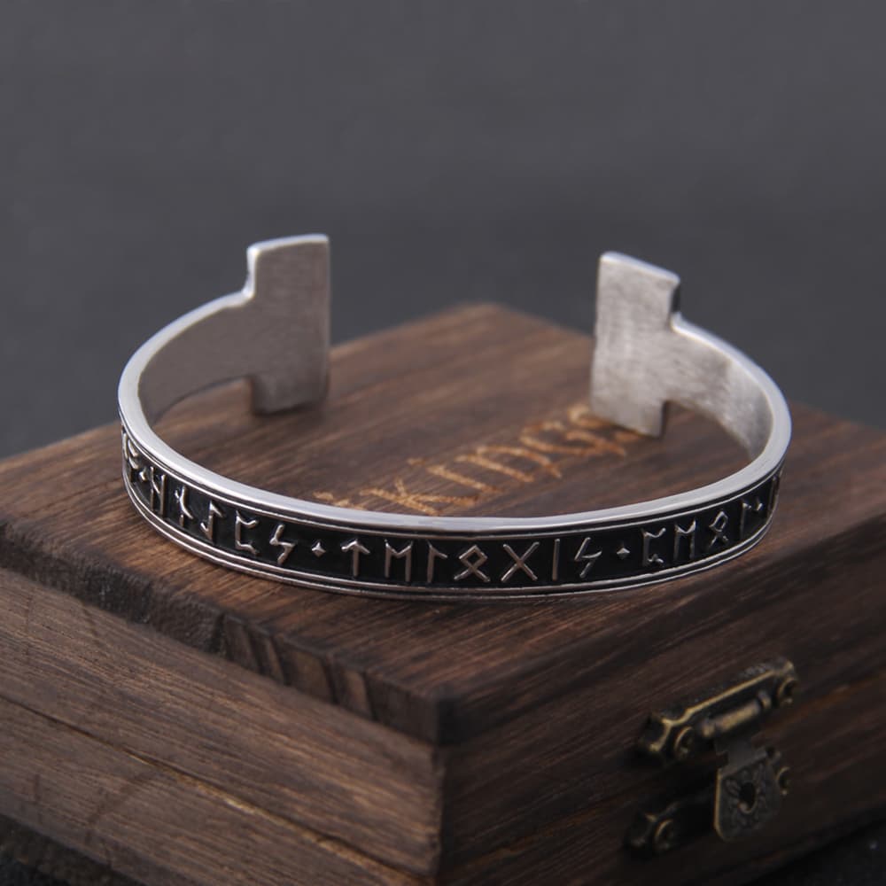 Bracelet Viking runique doré