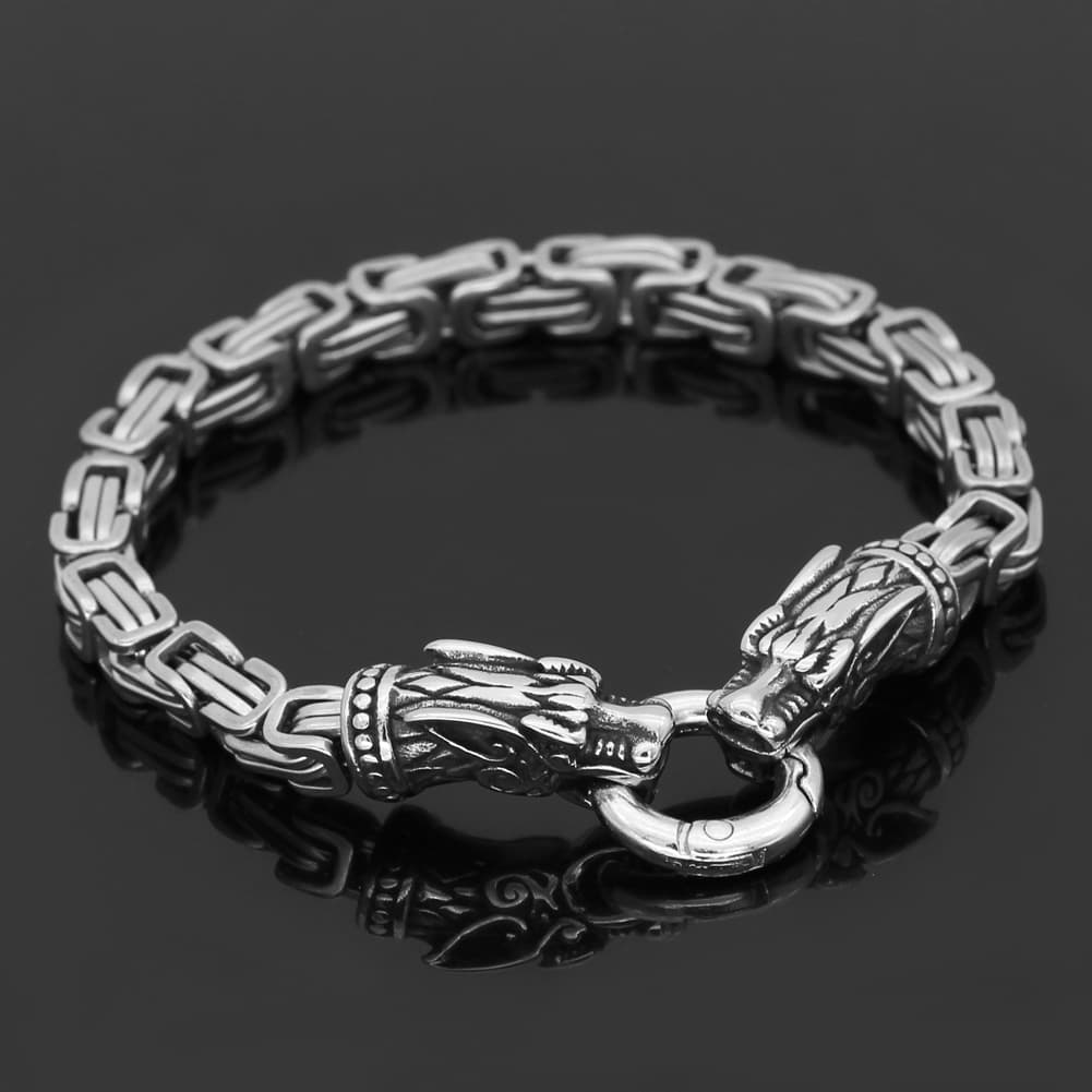 Bracelet Viking tressé ours - 17cm
