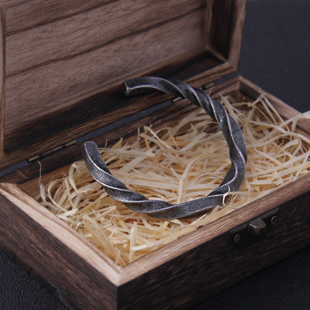 Bracelet viking fer tressé