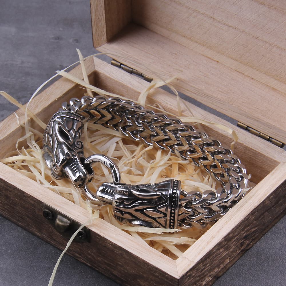 Bracelet viking Tête de dragon - 23cm