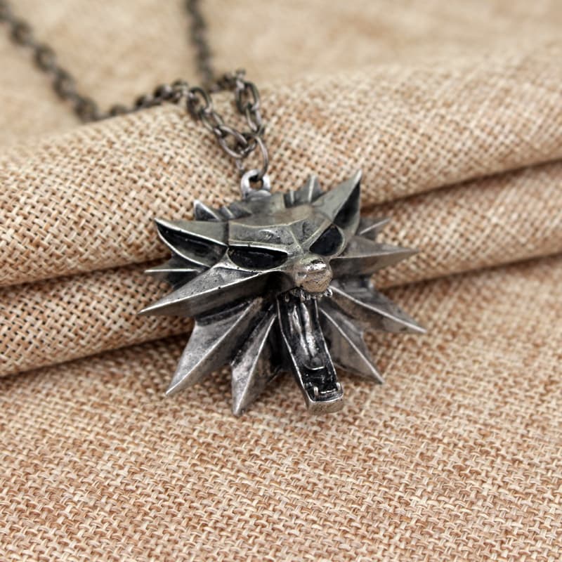 Collier viking tête de loup