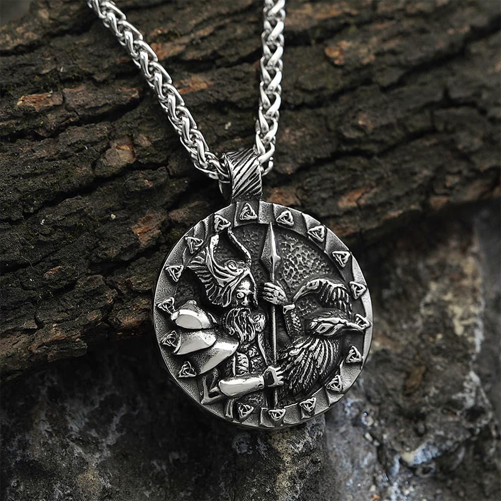 Collier Viking Odin et les corbeaux