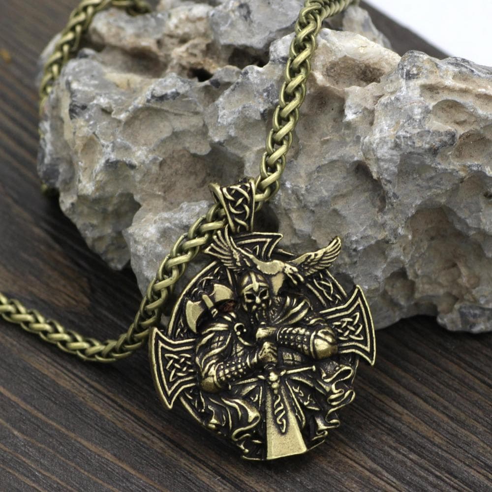 Collier viking Odin argenté