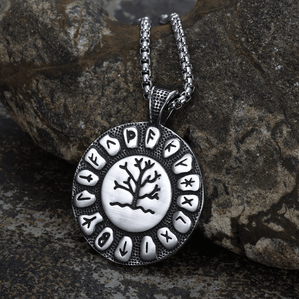 Collier viking arbre de vie Yggdrasil