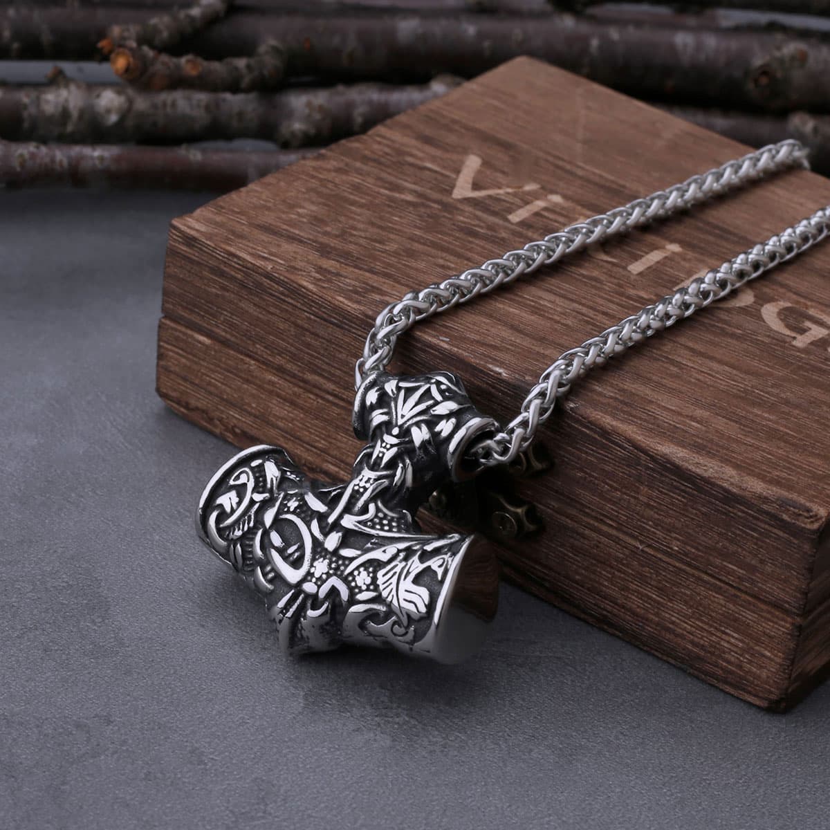 Collier viking marteau de Thor