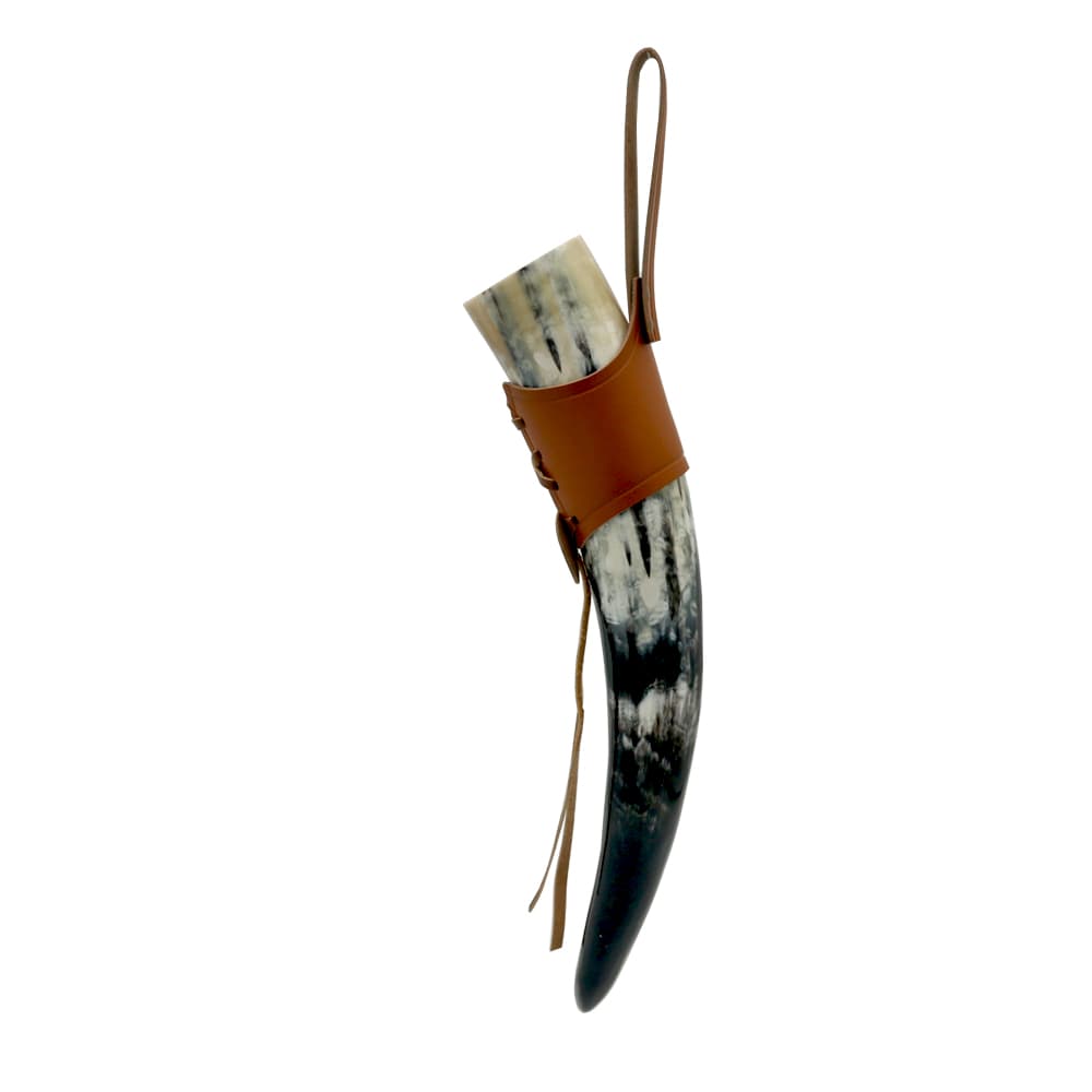 Corne viking à boire marron clair