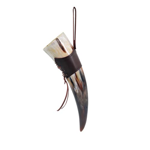 Corne viking à boire marron foncé