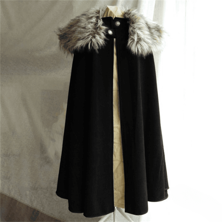 Déguisement viking Manteau noir - S
