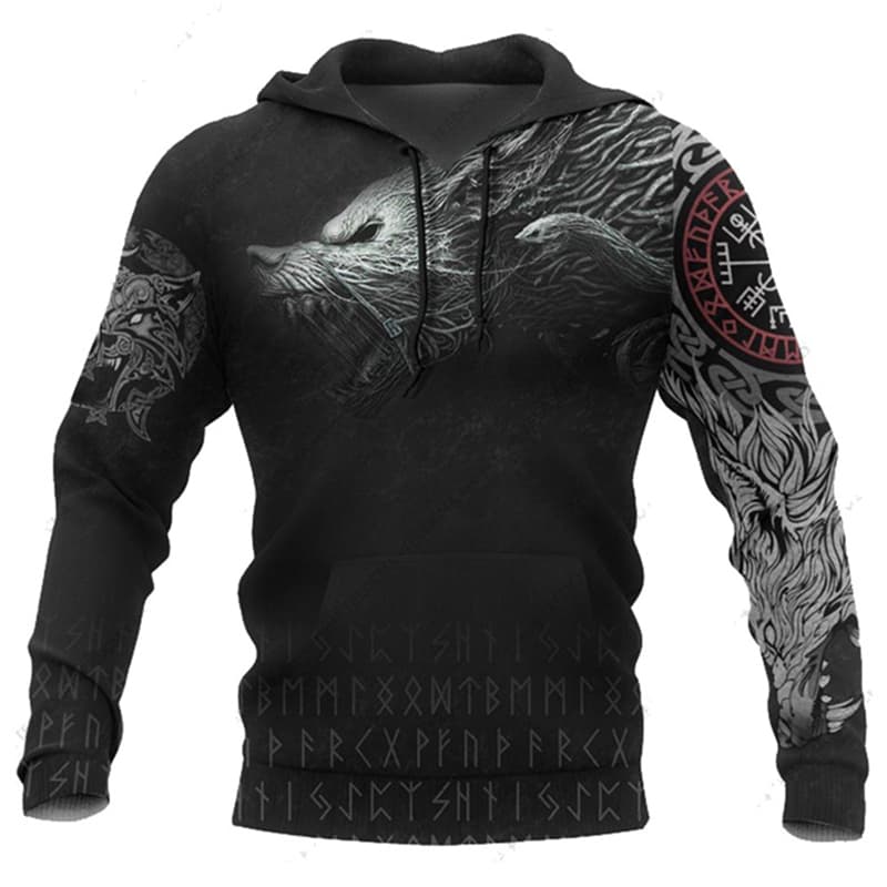 Hoodie viking Loup Légendaire - S