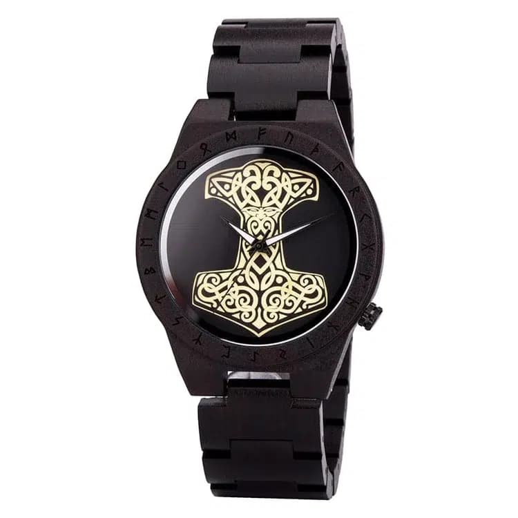 Montre en Bois Mjolnir