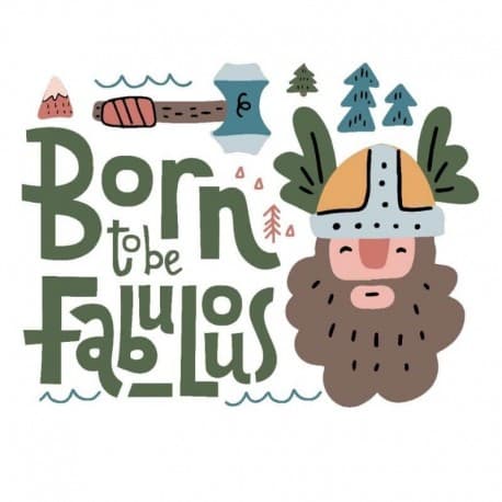 Drapeau "Fabuleux Viking" - 130 x 150 cm - Garçon