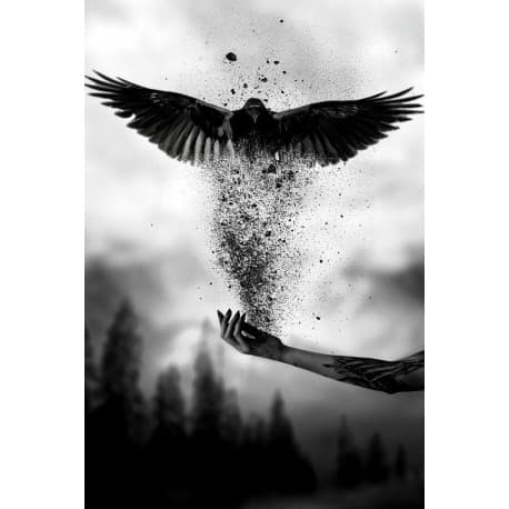 Drapeau Valkyrie - Corbeau - 150 x 200 cm