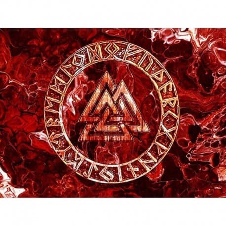 Drapeau Viking Valknut - 150 x 200 cm - Rouge