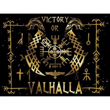 Drapeau Viking Victoire Valhalla - 150 x 200 cm - Or