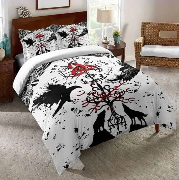 HOUSSE DE COUETTE VIKING scandinave - Double 203 x 228cm