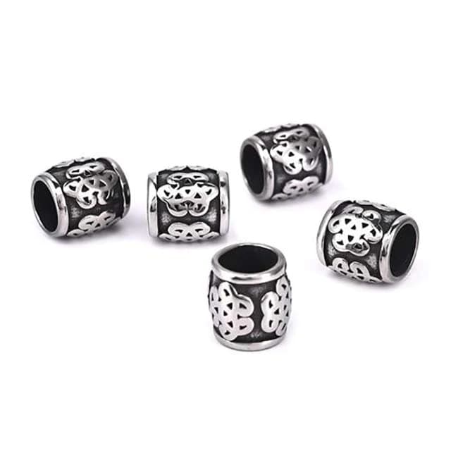 LOT DE 5 PERLES NŒUD CELTIQUE
