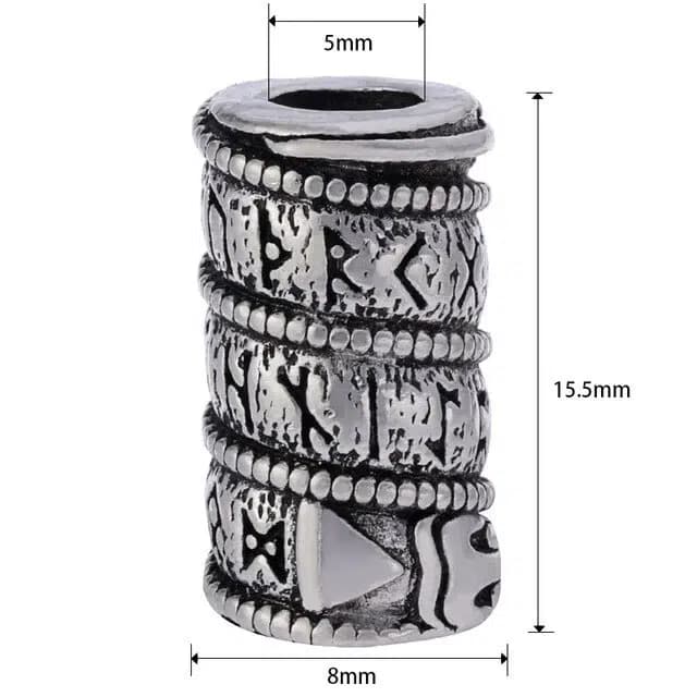 PERLE RUNES VIKING - Petit - 15.5mm