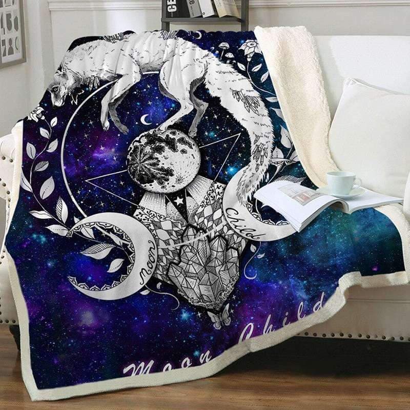 PLAID LOUP ASTROLOGIE - 130x150cm