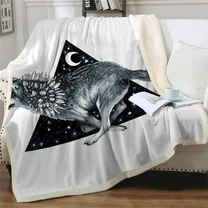 PLAID LOUP MAISON DU MONDE - 130x150cm