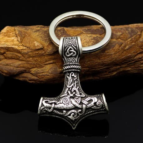 Porte-clé Marteau de Thor - Argent