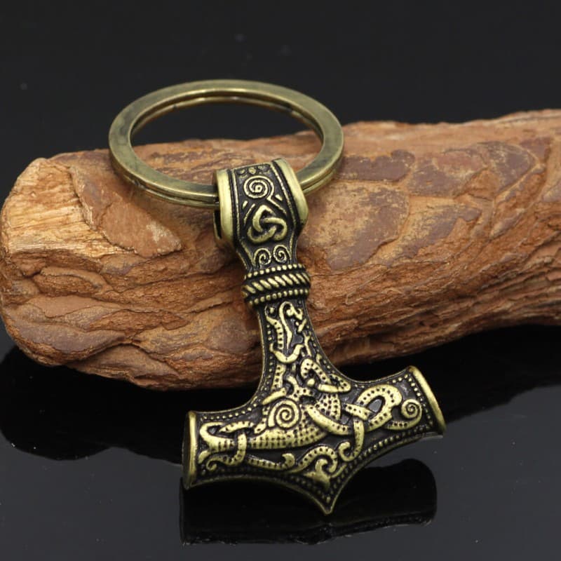 Porte-clé Marteau de Thor - Or