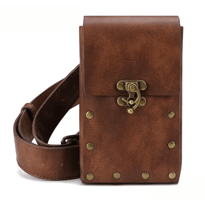 Sacoche Viking en cuir - Marron