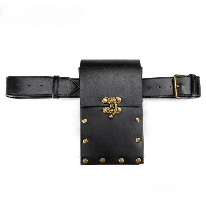 Sacoche Viking en cuir - Noir