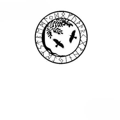 Stickers Aigle Viking | Noir et Blanc - 74x74cm