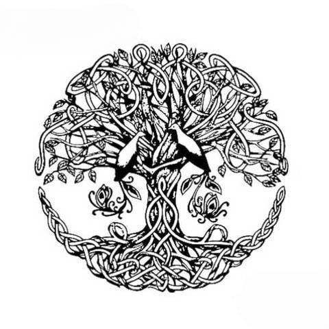Stickers Arbre De Vie | Noir et Blanc - 80x80cm