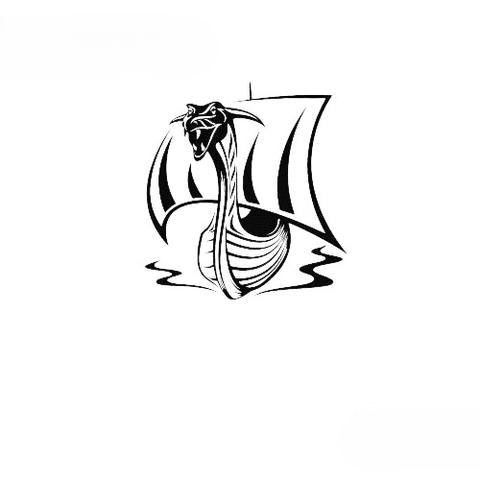 Stickers Drakkar | Noir et Blanc - 42x45cm
