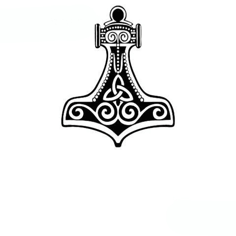 Stickers Mjollnir | Noir et Blanc - 71x57cm