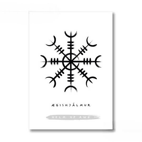 Tableau Viking Aegishjalmur - 15x20cm