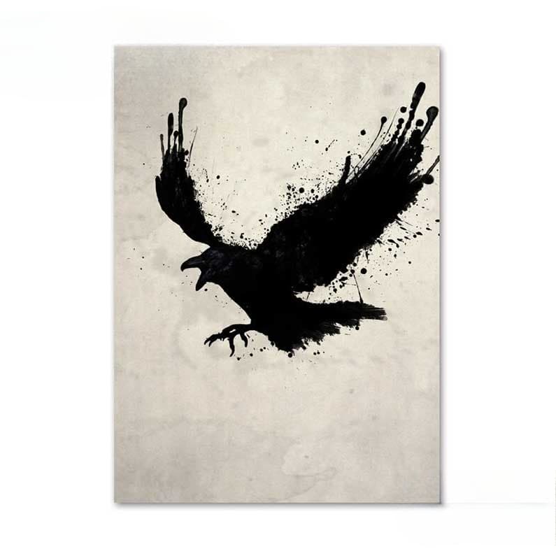 Tableau Viking Corbeau d’Odin - 30x40cm