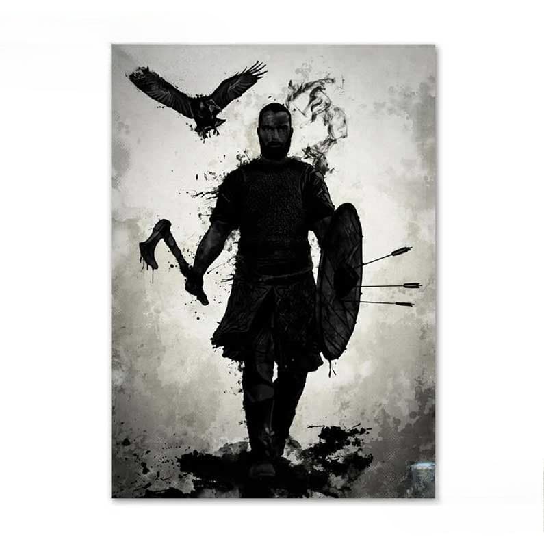 Tableau Viking Ragnar le Combattant - 50x70cm