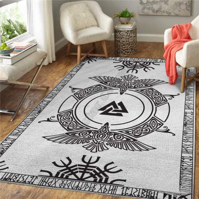 Tapis Valknut | Noir et Blanc - 150x240cm